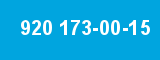 920 173-00-15 920 173-00-15